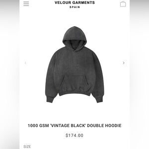 Velour Garments Oversize Boxy French Terry Hoodie